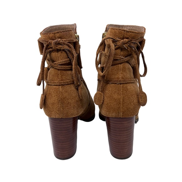 Vionic Ronnie Brown Suede Leather Block Heel Zip Up Comfort Ankle Boots Size 6.5 - Picture 5 of 13